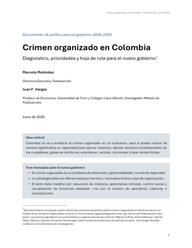 Vista previa del documento Crimen organizado en Colombia