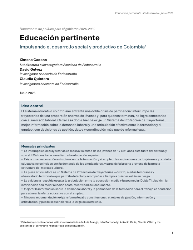 Vista previa del documento Educación pertinente