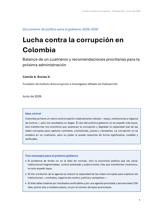 Vista previa del documento Lucha contra la corrupción en Colombia